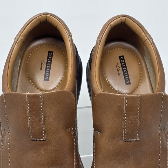 Clarks Mens 13919 Escalade Step Brown Casual Slip On Loafers‎ Shoes Size 9.5M